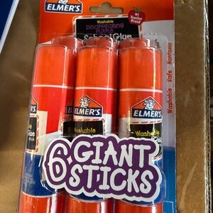 Elmer's Giant Glue Sticks - Orange Caps (Pack of 6)